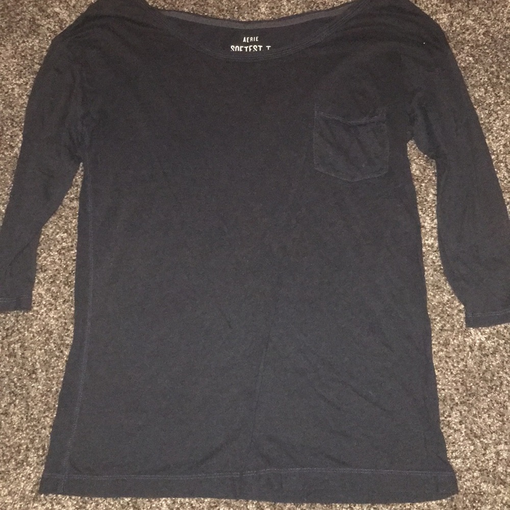Navy blue soft quarter sleeve t shirt